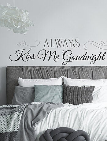 Stickers - Écriture Always Kiss Me Goodnight- Hauteur 45,7 cm