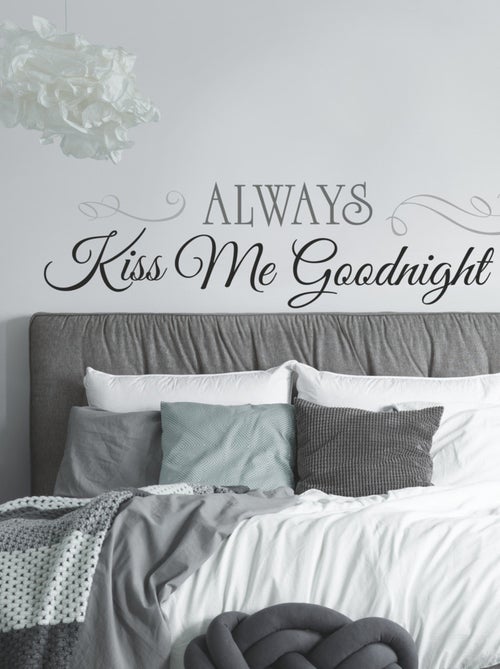 Stickers - Écriture  Always Kiss Me Goodnight- Hauteur 45,7 cm - Kiabi