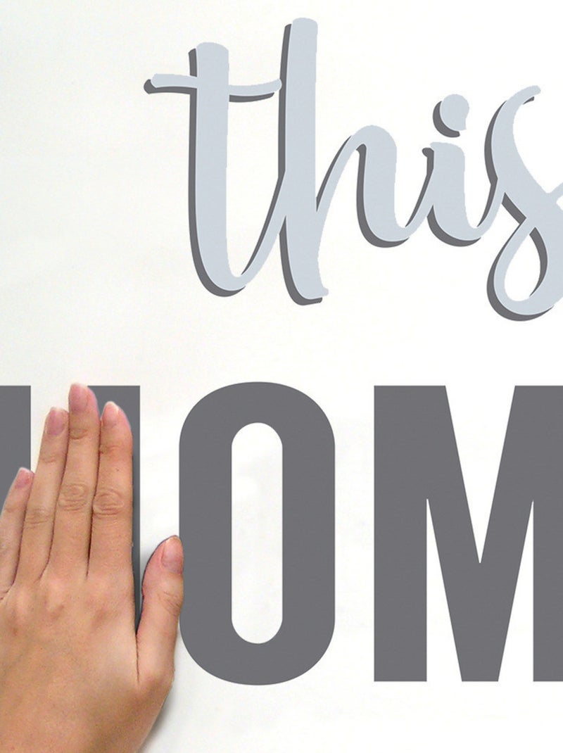 Stickers - Écriture Bless This Home - Hauteur 92.71 cm Multicolore - Kiabi