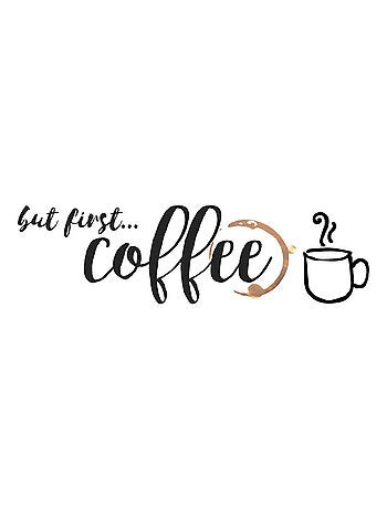 Stickers - Écriture But First Coffee - Hauteur 22,9 cm