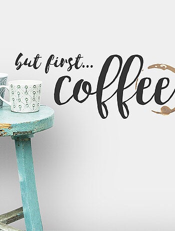 Stickers - Écriture But First Coffee - Hauteur 22,9 cm