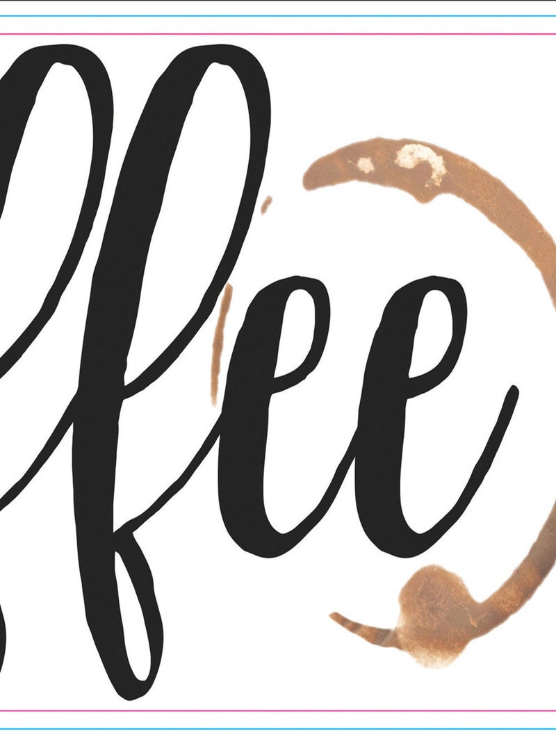 Stickers - Écriture But First Coffee - Hauteur 22,9 cm Multicolore - Kiabi