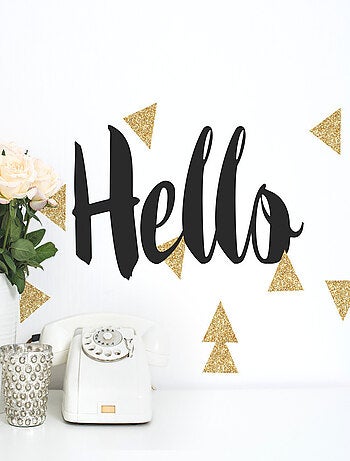 Stickers - Écriture Hello - Hauteur 22,86 cm