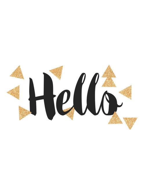 Stickers - Écriture Hello - Hauteur 22,86  cm - Kiabi