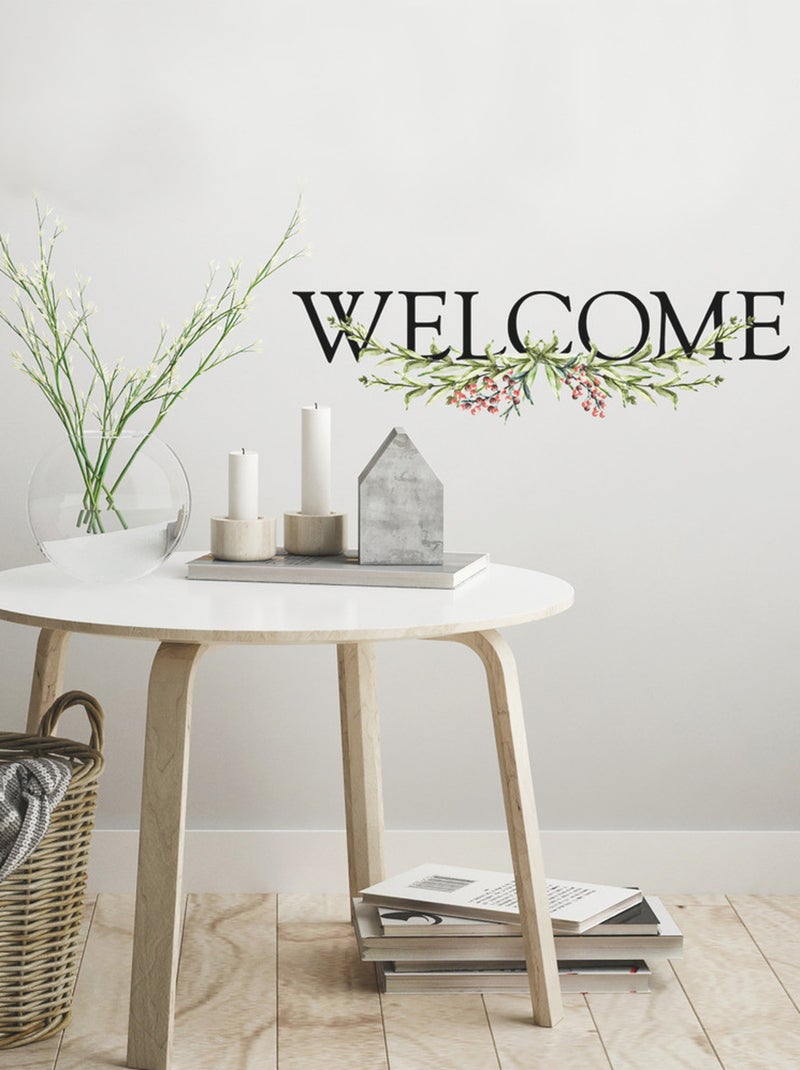 Stickers - Ecriture Murale - WELCOME - Hauteur 92,7 cm Vert - Kiabi