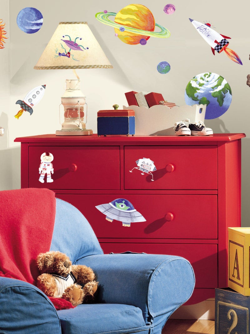 Stickers - Espace Extra-Atmosphérique - Hauteur 45,7 cm Multicolore - Kiabi