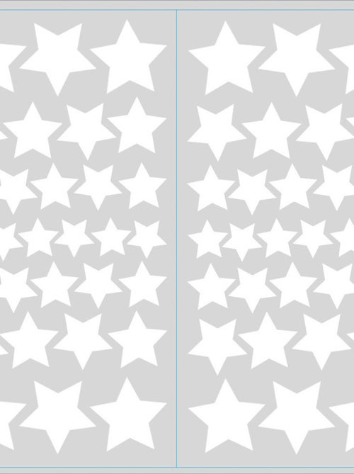 Stickers - Etoiles Blanches - Hauteur 22,9 cm - Kiabi