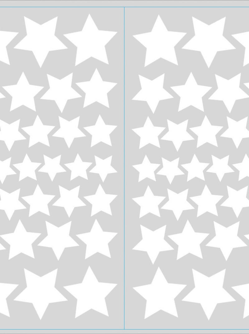 Stickers - Etoiles Blanches - Hauteur 22,9 cm Multicolore - Kiabi