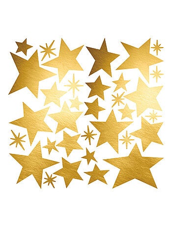 Stickers - Etoiles Dorées - Hauteur 22,9 cm