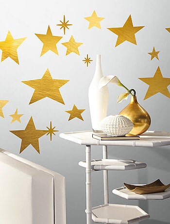 Stickers - Etoiles Dorées - Hauteur 22,9 cm