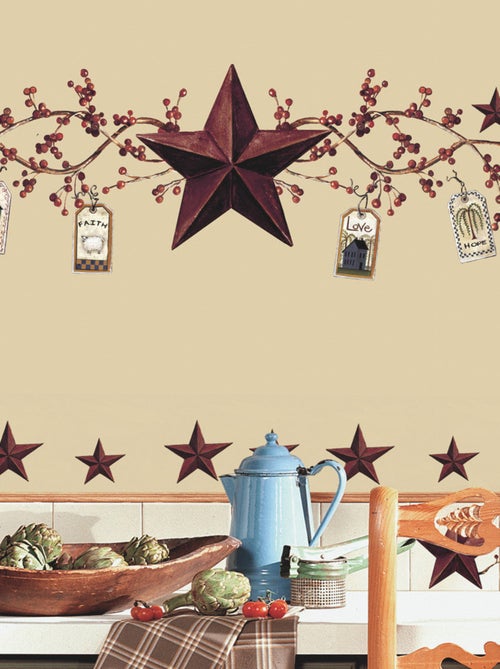 Stickers - Étoiles Et Baies Murales - Hauteur 45,7 cm - Kiabi