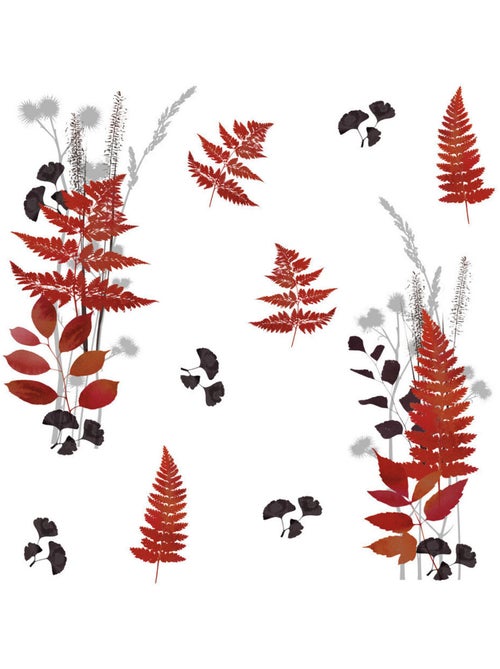 Stickers - Feuilles De Fougères et Ginko biloba - Kiabi
