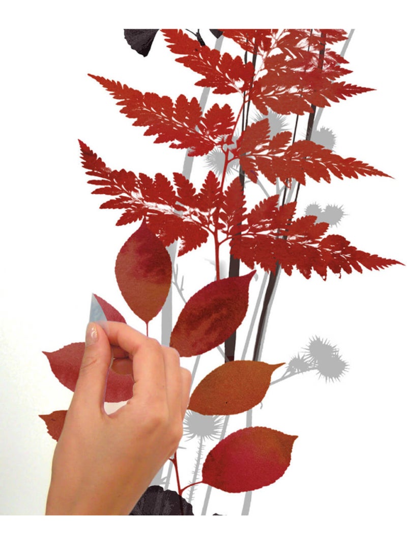 Stickers - Feuilles De Fougères et Ginko biloba Multicolore - Kiabi