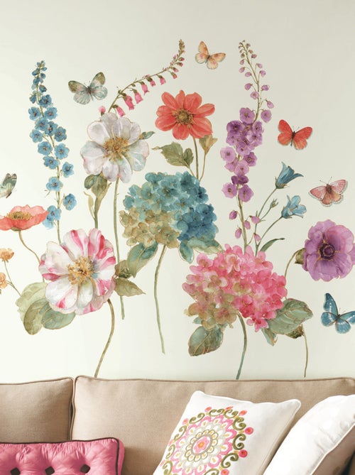 Stickers - Fleurs Du Jardin - Hauteur 45,7 cm - Kiabi