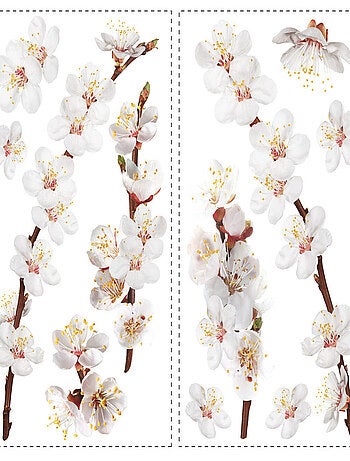 Stickers - Fleurs Rosées - Hauteur 45,7 cm