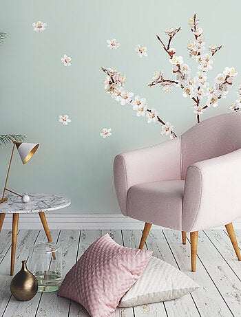 Stickers - Fleurs Rosées - Hauteur 45,7 cm