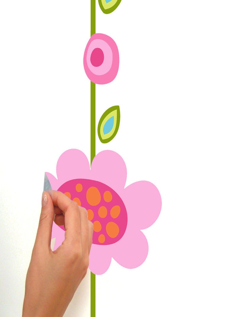 Stickers - Fleurs suspendues - Hauteur 45,7 cm Multicolore - Kiabi
