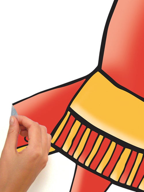 Stickers - Fusée Rouge - Hauteur 45,7 cm - Kiabi
