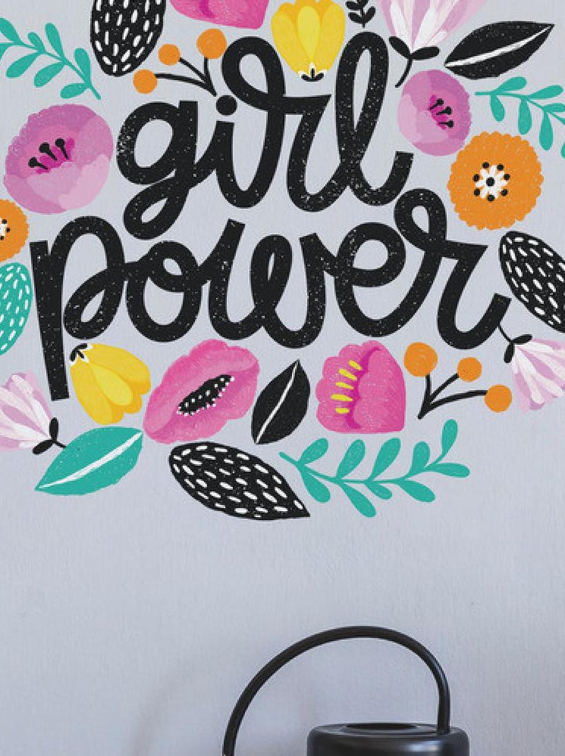 Stickers - Girl Power - Hauteur 46,36 cm Multicolore - Kiabi