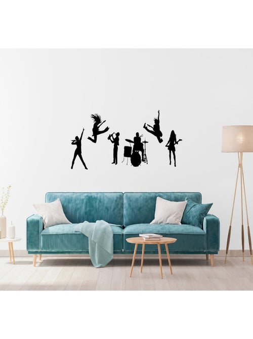 Stickers - Groupe de Rock N Roll - 1 planche 65x85 cm - Kiabi