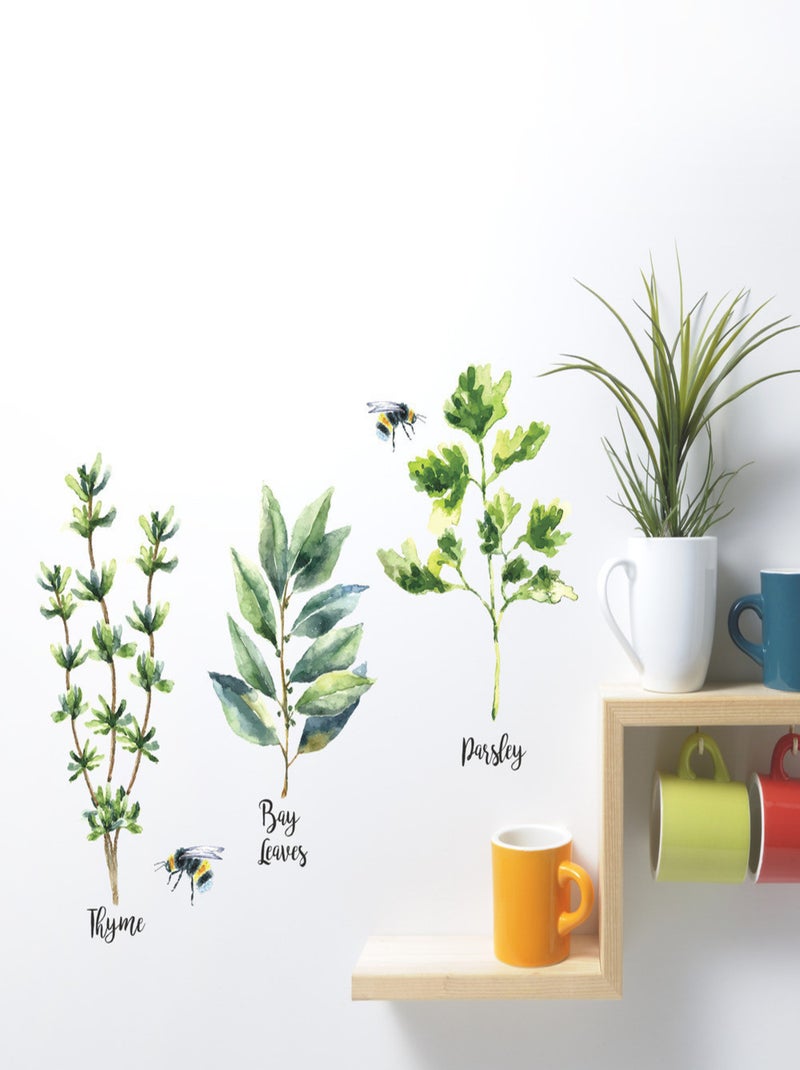 Stickers - Herbes - Hauteur 22,9 cm Multicolore - Kiabi
