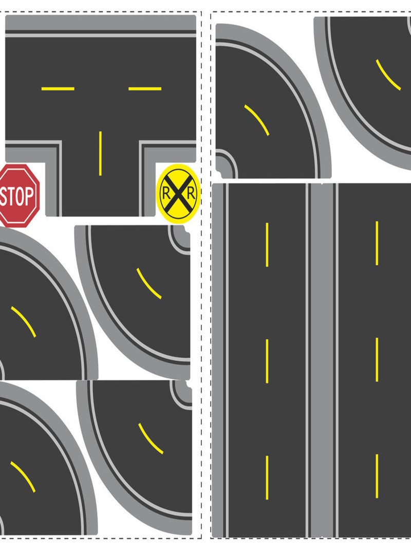 Stickers - Intersections De Routes  - Hauteur 45,7 cm Multicolore - Kiabi