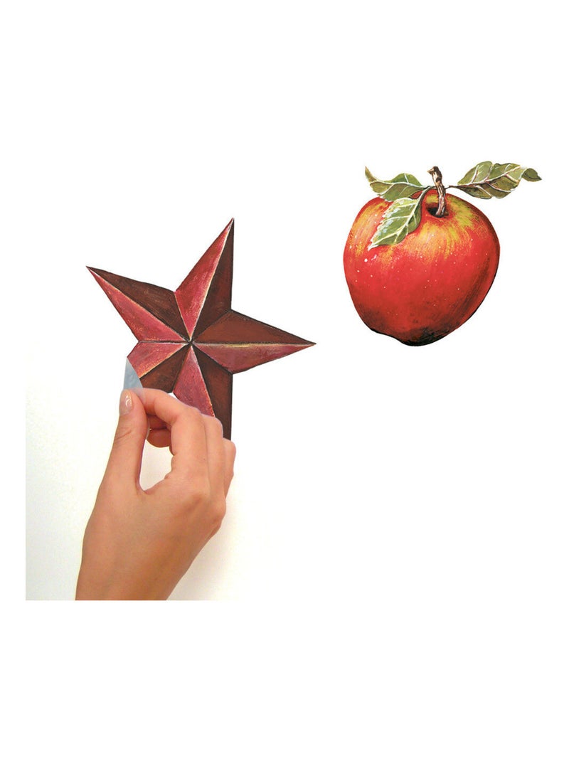 Stickers - Les Pommes - Hauteur 45,7 cm Multicolore - Kiabi