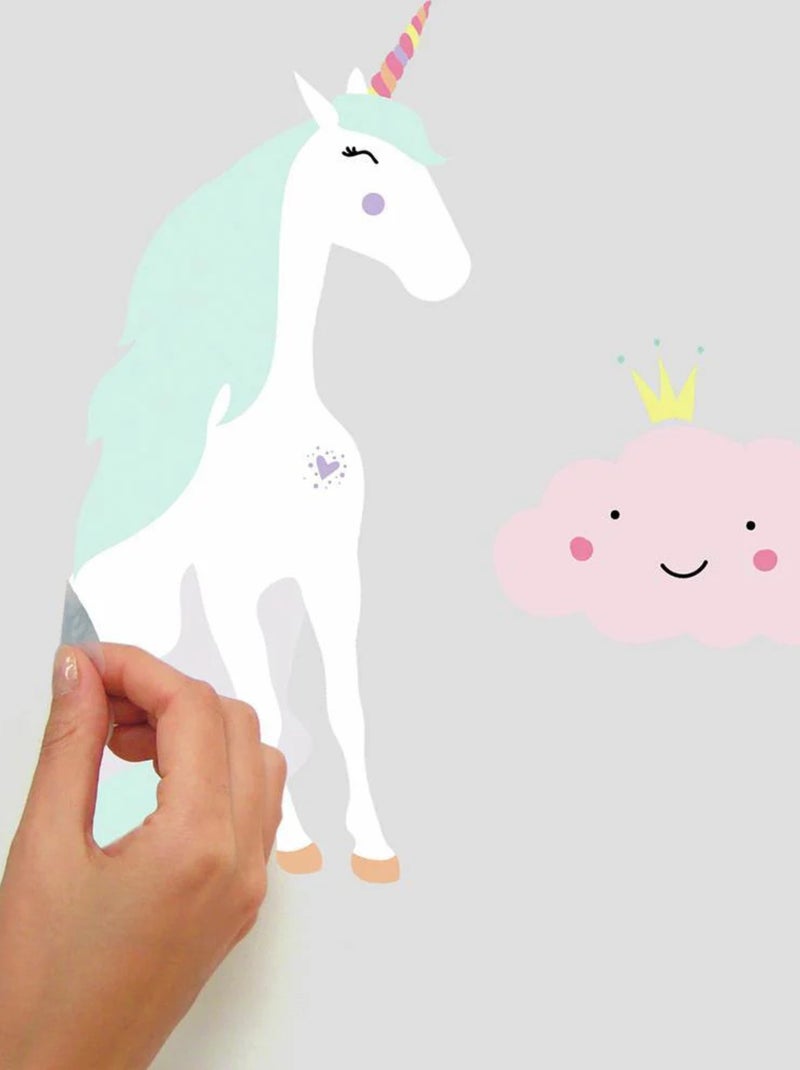 Stickers - Licornes Magiques - Hauteur 22,9 cm Multicolore - Kiabi