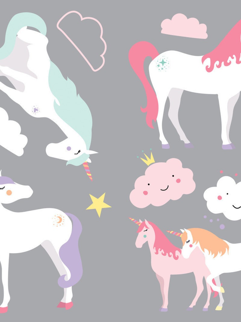 Stickers - Licornes Magiques - Hauteur 22,9 cm Multicolore - Kiabi