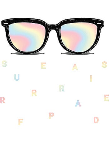 Stickers - Lunettes Avec Verres Effets Arc En Ciel - Hauteur 92,71 cm