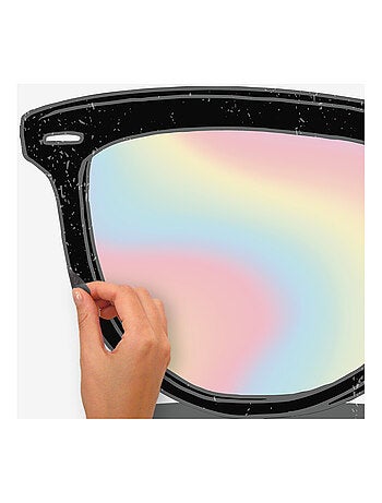 Stickers - Lunettes Avec Verres Effets Arc En Ciel - Hauteur 92,71 cm
