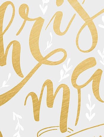 Stickers - Merry Christmas Doré - Hauteur 92.71 cm