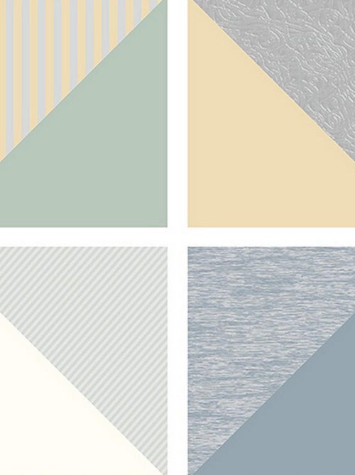 Stickers - Motifs de triangles - 1 planche 30x30cm - Kiabi