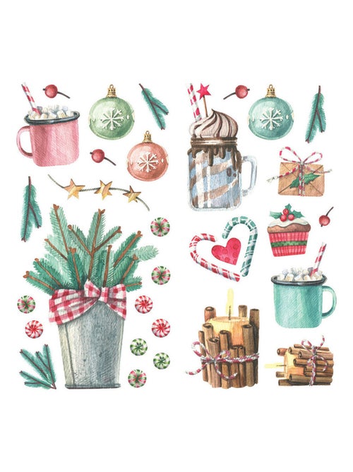 Stickers - Motifs Noël - Hauteur 92,7 cm - Kiabi
