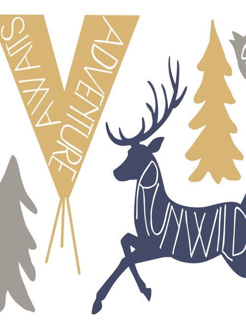 Stickers - Nature Avec Ours - Hauteur 92.71 cm - Kiabi