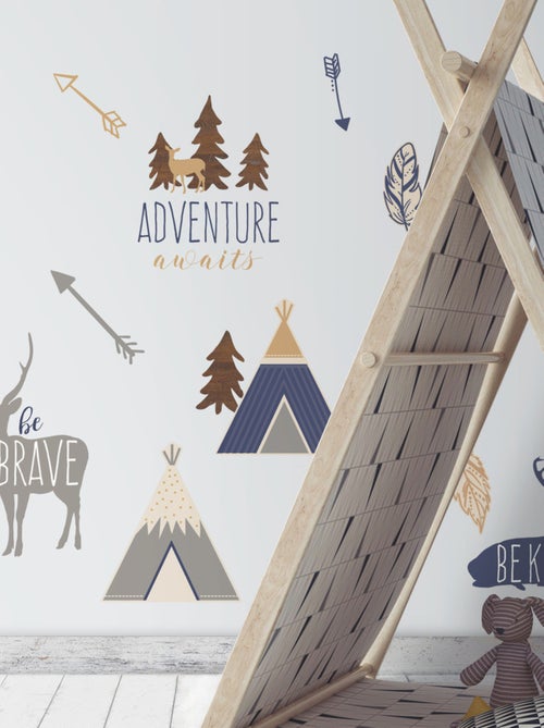 Stickers - Nature Avec Un Renne - Hauteur 92.71 cm - Kiabi