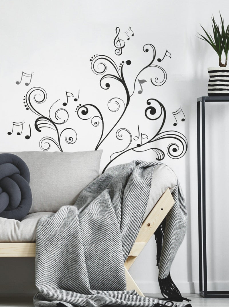 Stickers - Notes De Musique - Hauteur 45,7 cm Multicolore - Kiabi