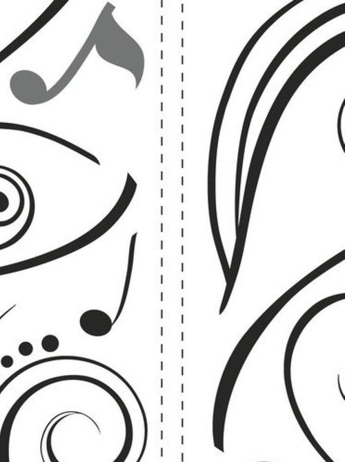 Stickers - Notes De Musique - Hauteur 45,7 cm - Kiabi