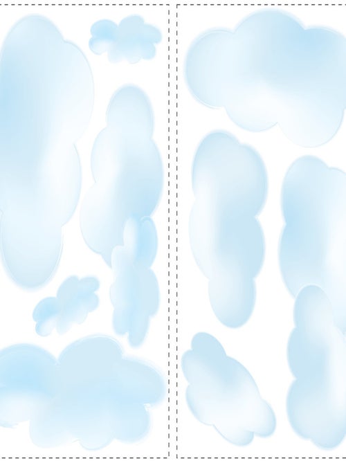 Stickers - Nuages - Hauteur 45,7 cm - Kiabi