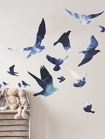 Stickers - Oiseaux Bleus - Hauteur 92,71 cm