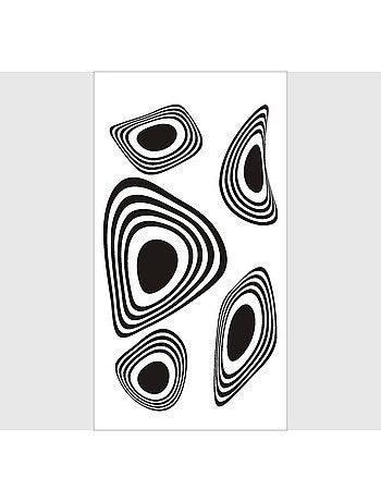 Stickers - Ornement Moderne Noir - 1 planche 65x85 cm