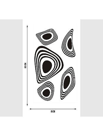 Stickers - Ornement Moderne Noir - 1 planche 65x85 cm