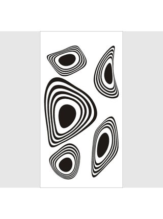 Stickers - Ornement Moderne Noir - 1 planche 65x85 cm