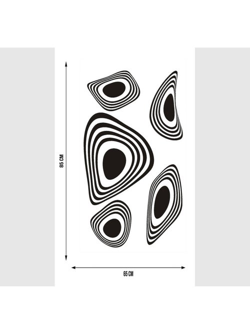Stickers - Ornement Moderne Noir - 1 planche 65x85 cm - Kiabi