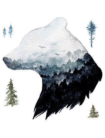 Stickers - Ours Blanc - Hauteur 92,7 cm