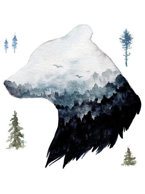 Stickers - Ours Blanc - Hauteur 92,7 cm - Kiabi