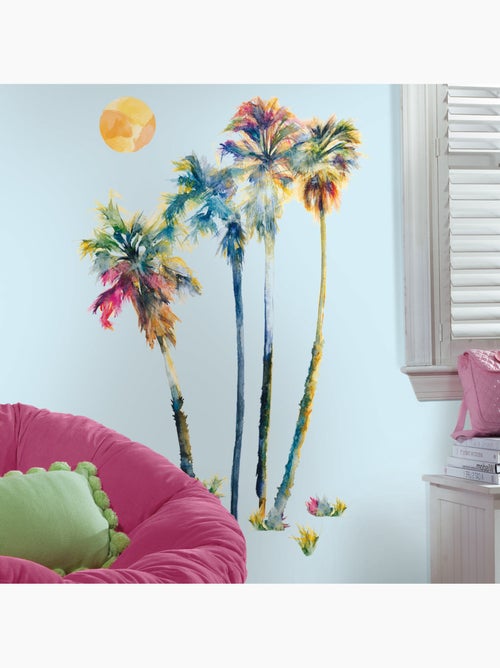 Stickers - Palmiers Multicolores - Hauteur 45,7 cm - Kiabi