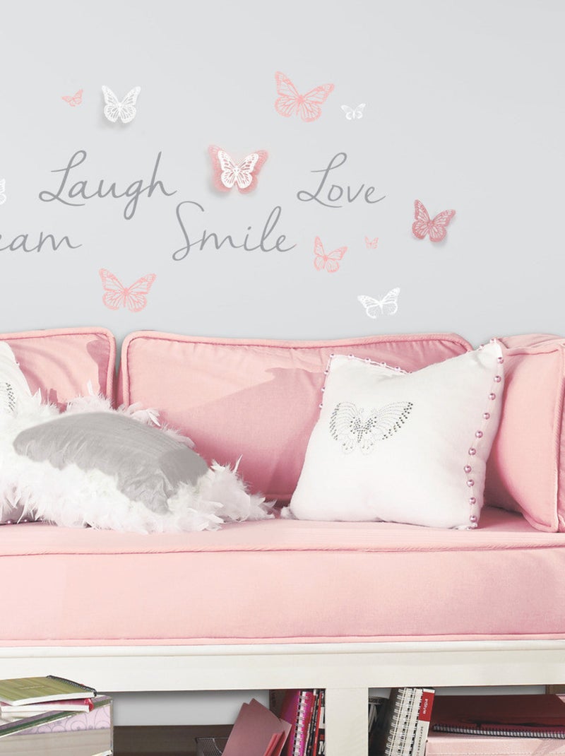 Stickers - Papillons De Rêve - Hauteur 45,7 cm Multicolore - Kiabi