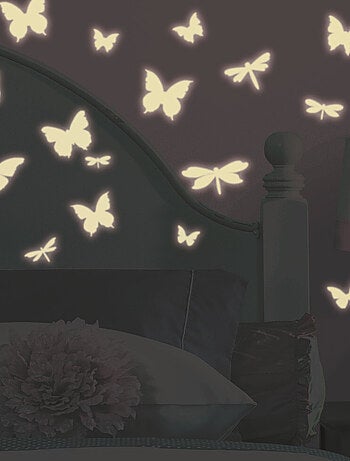 Stickers - Papillons Dorés Qui Volent - Hauteur 45,7 cm