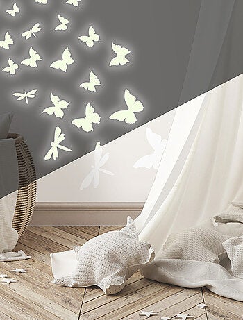 Stickers - Papillons Dorés Qui Volent - Hauteur 45,7 cm